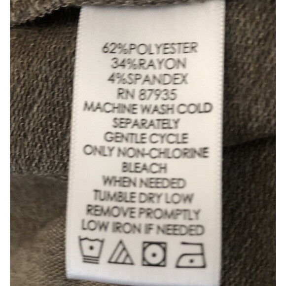 LOGO by Lori Goldstein Tunic Top  Womens L Assymetrical Hem Pockets Lagenlook - Picture 13 of 13